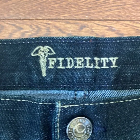 Fidelity M3010 Sabbath Rinse Men’s Jeans Size 33 Made in USA Dark Wash Straight - Picture 4 of 15